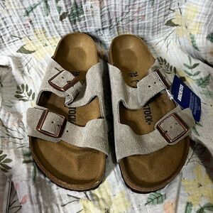 Birkenstock Arizona BS Taupe Suede Sandals Women’s EU 36 US 5/5.5